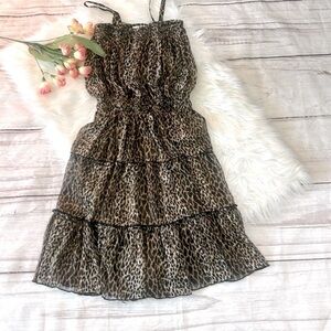 Womens Summer Strap Elastic Waist Ruffle Tiered Casual Swing Dress